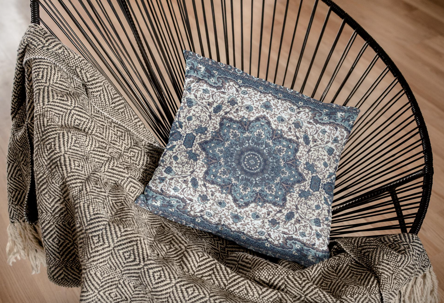 Artemesia Outdoor Pillows Antique Blue & White