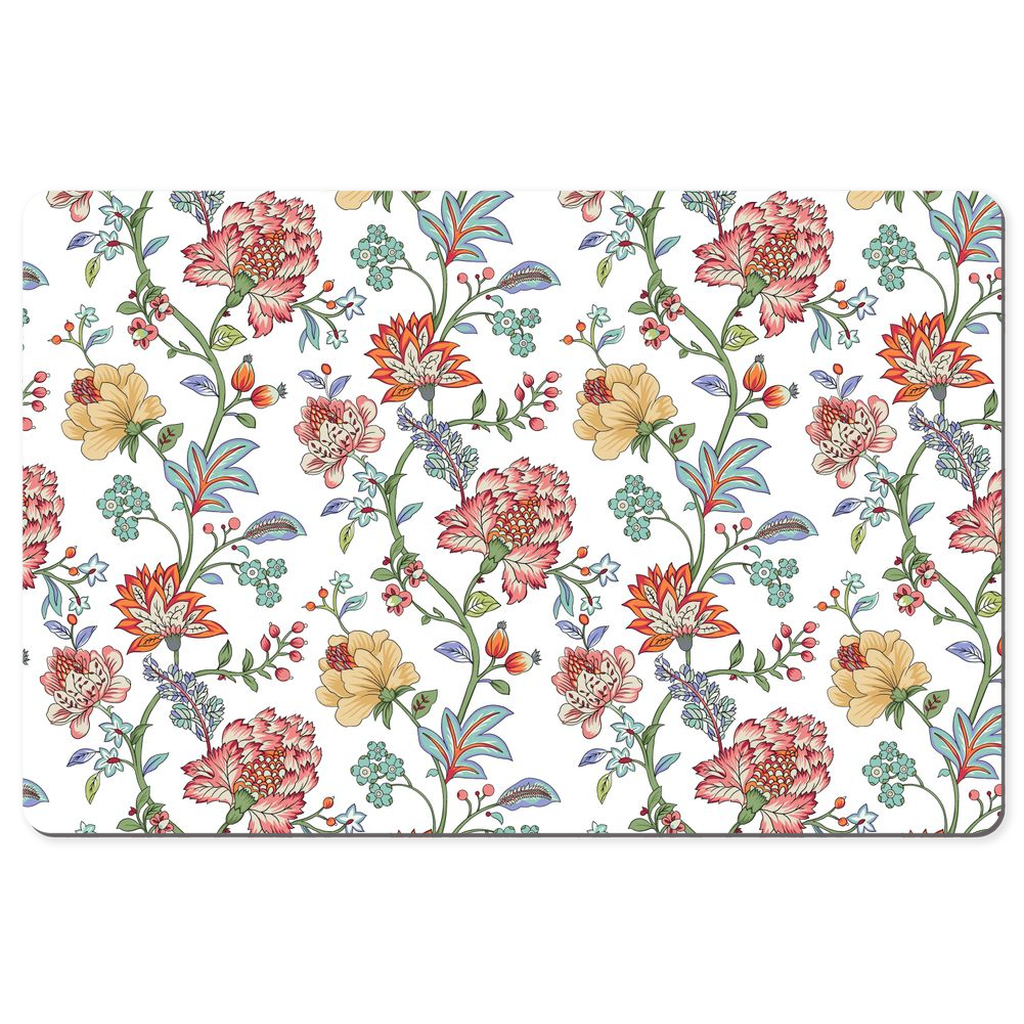 Kerala Chintz Desk Mat Green Pink Floral