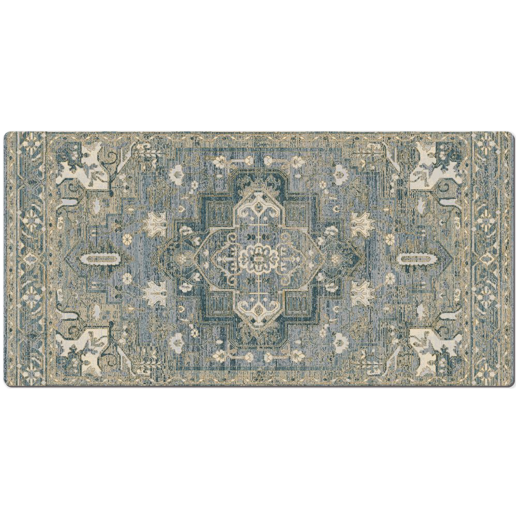 Mahsa Persian Desk Mat Grey Cream