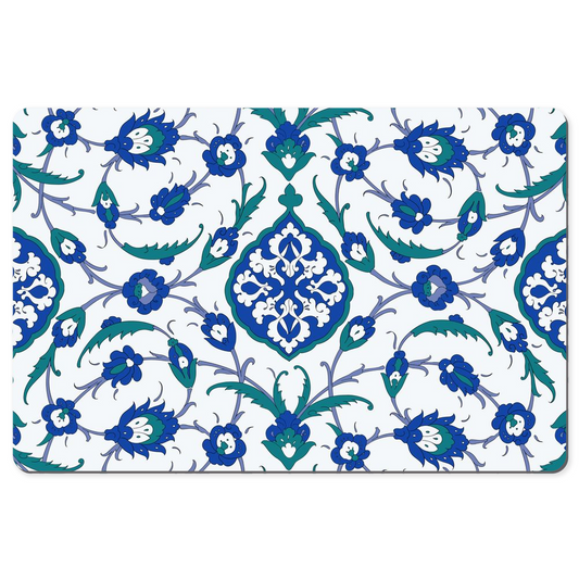 Sofia Ottoman Desk Mat Blue & Green Arabesque