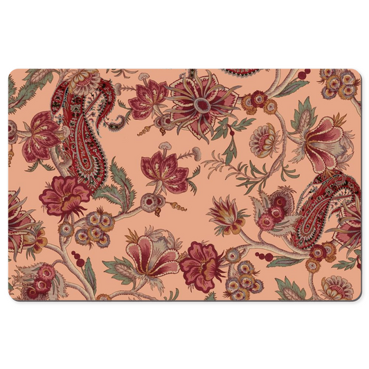 Wrotham Chintz Desk Mat Pink Red Floral