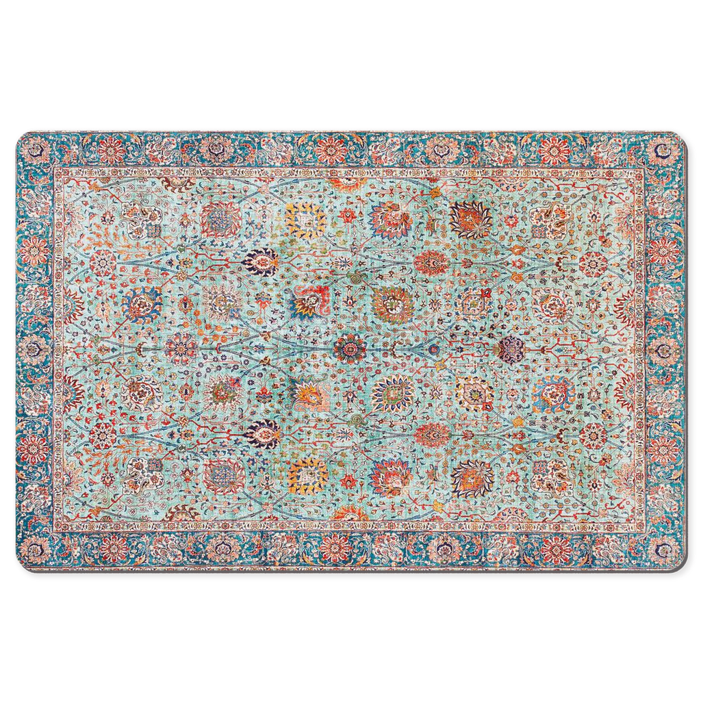 Zahra Persian Desk Mat Antique Aqua Blue