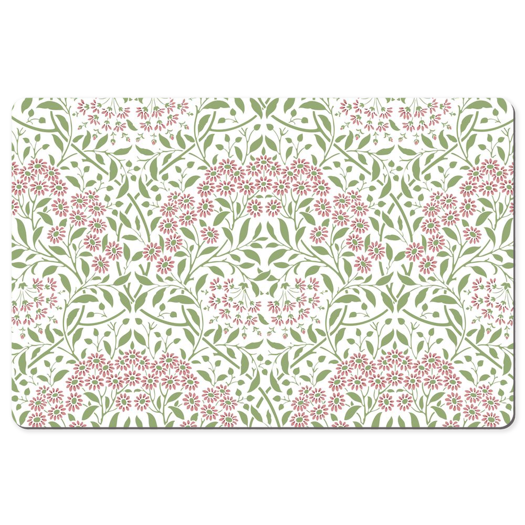 William Morris Desk Mat Wildflower Pink Green