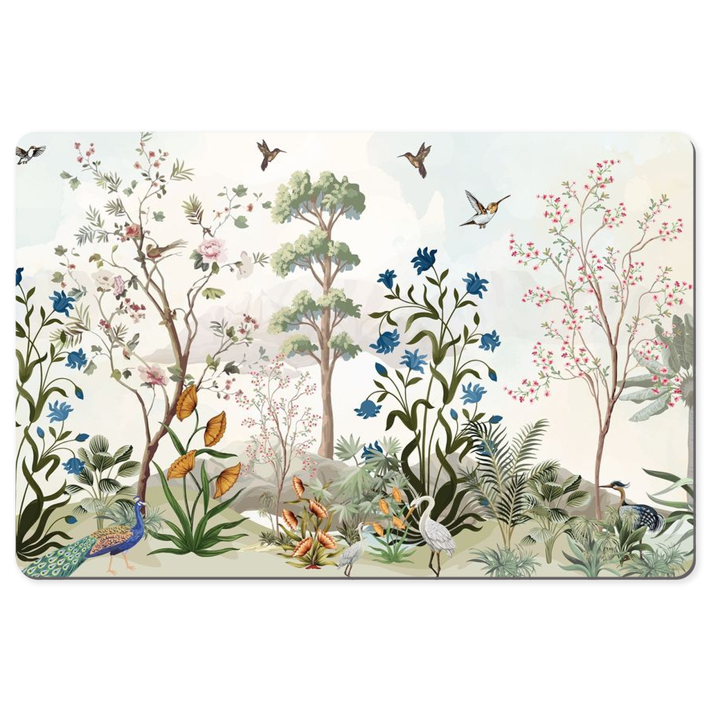 Chinoiserie Desk Mat Magical Bird Garden