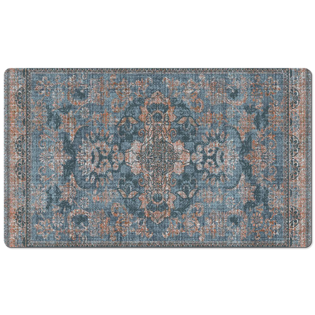 Persepolis Persian Desk Mat Antique Blue Rust