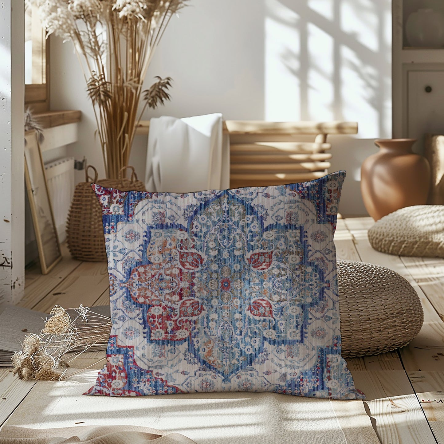 Ament Persian Outdoor Pillows Faded Blue Red