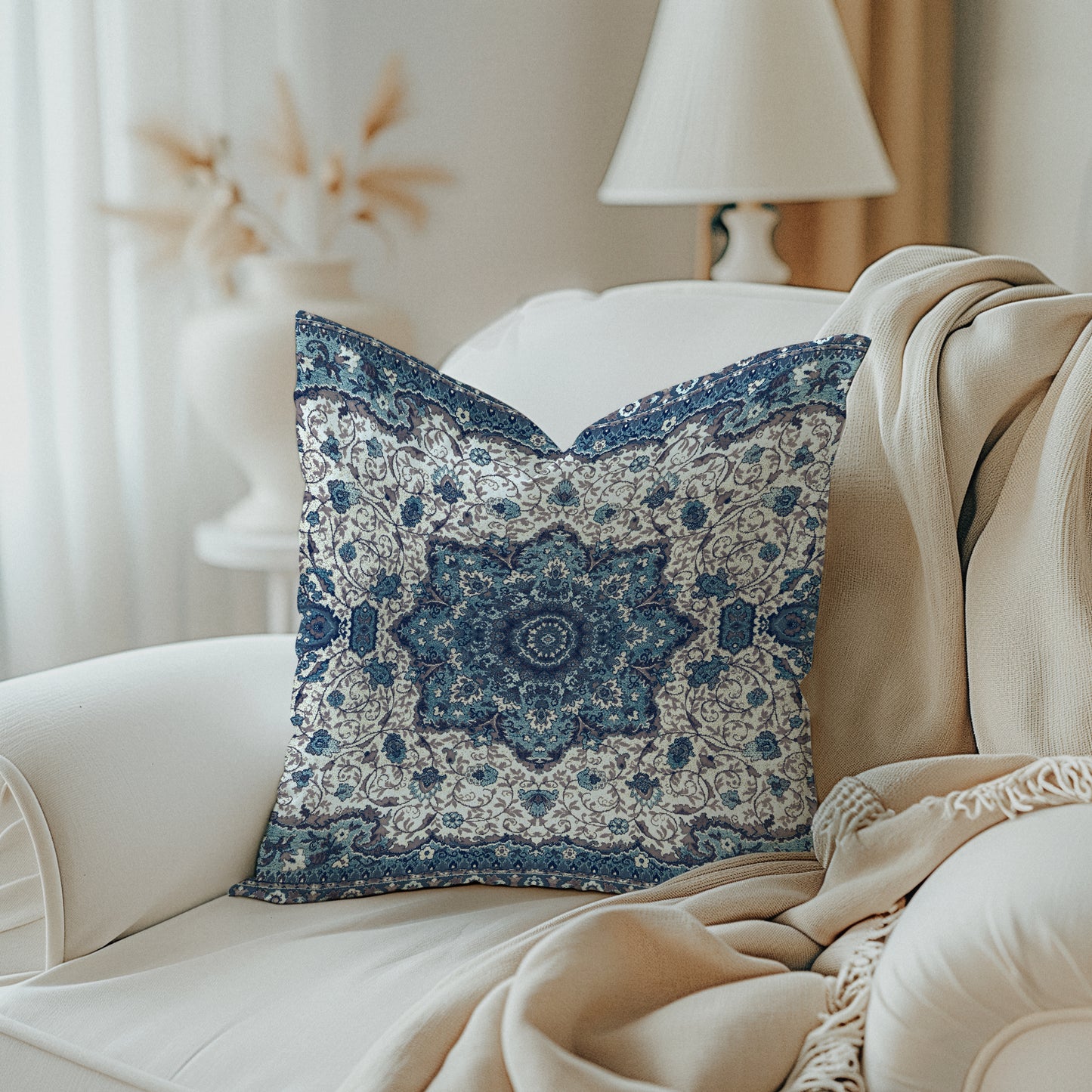 Artemesia Persian Outdoor Pillows Blue White