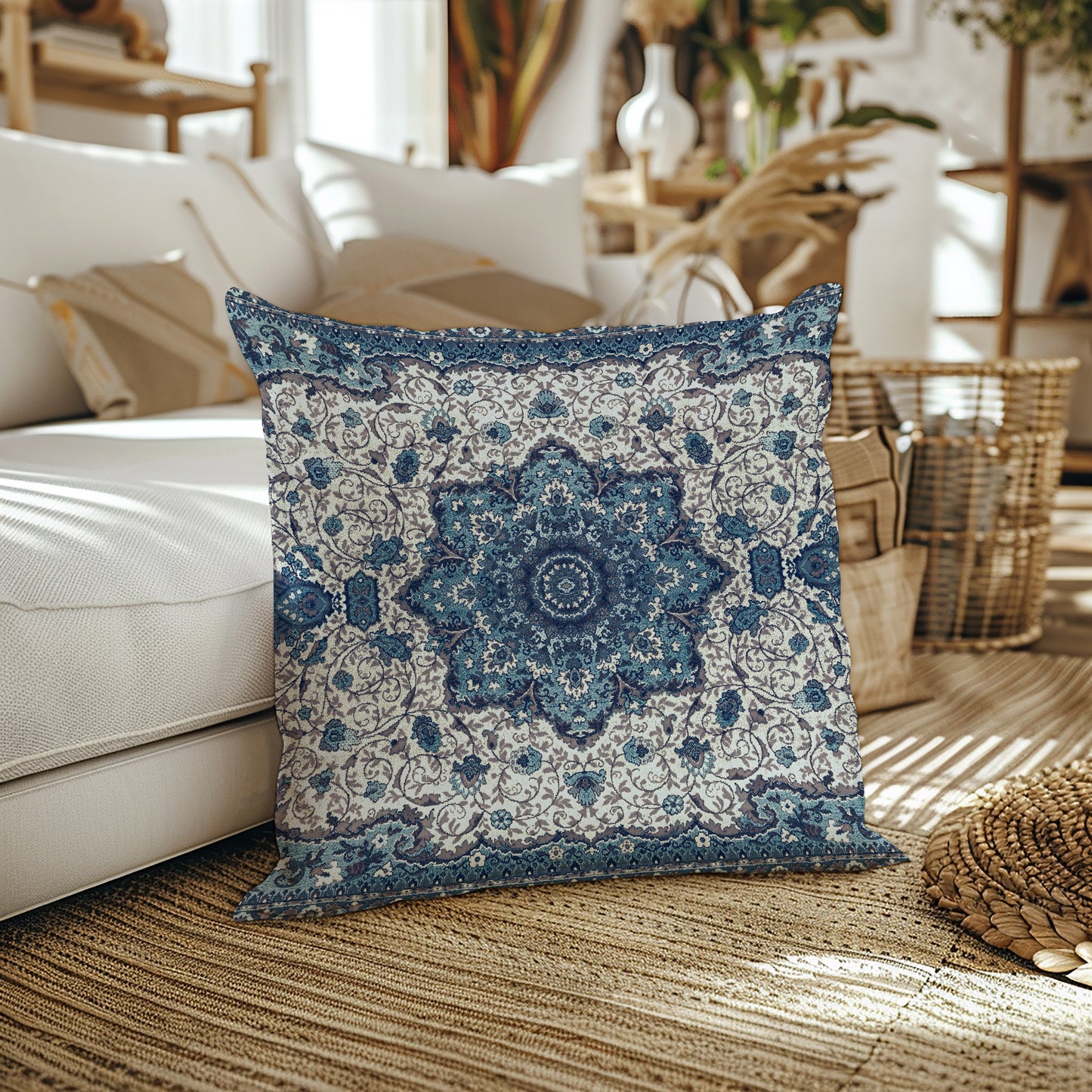 Artemesia Persian Outdoor Pillows Blue White