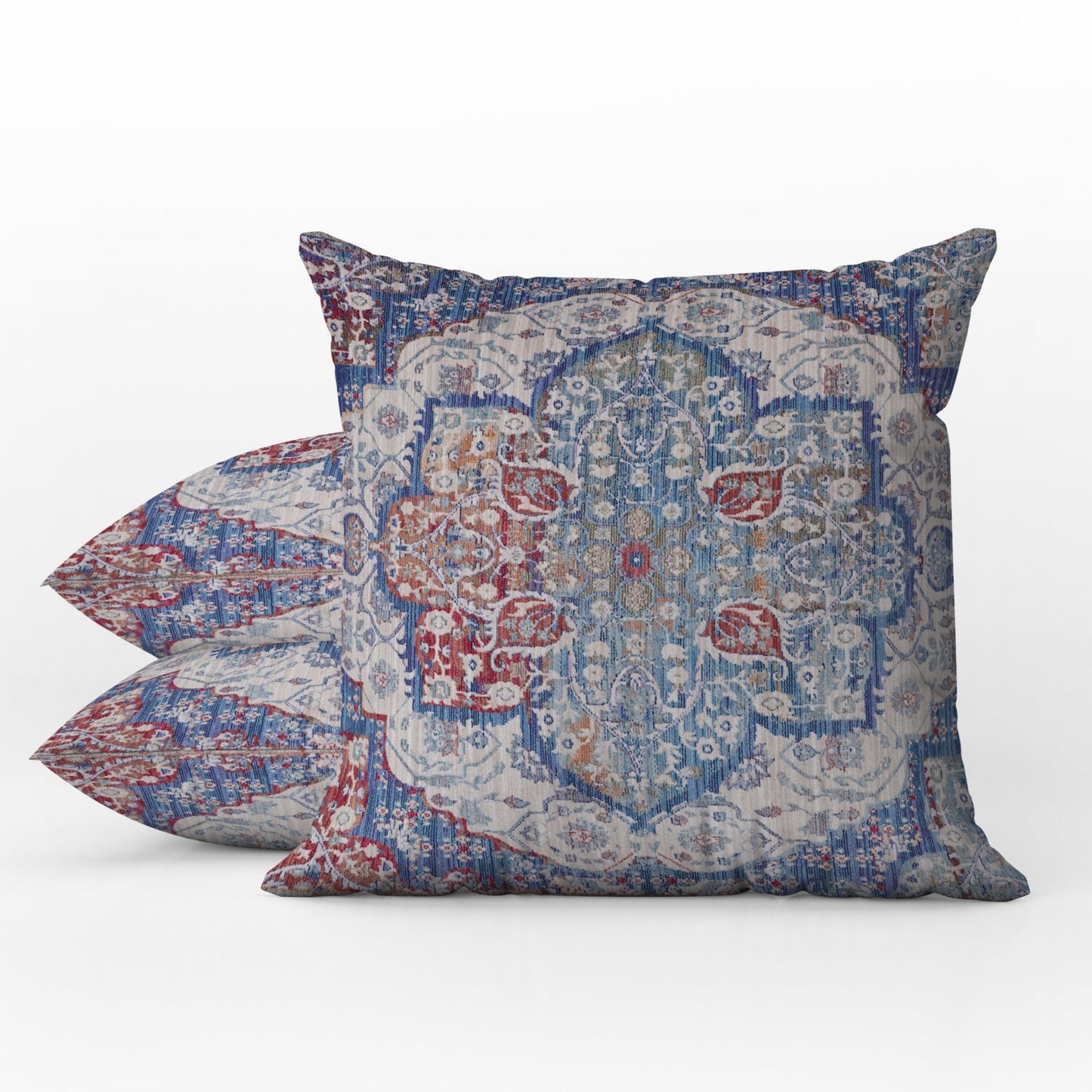 Ament Persian Outdoor Pillows Faded Blue Red