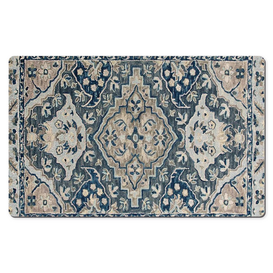 Bukhara Persian Desk Mat Antique Black Blue Greige