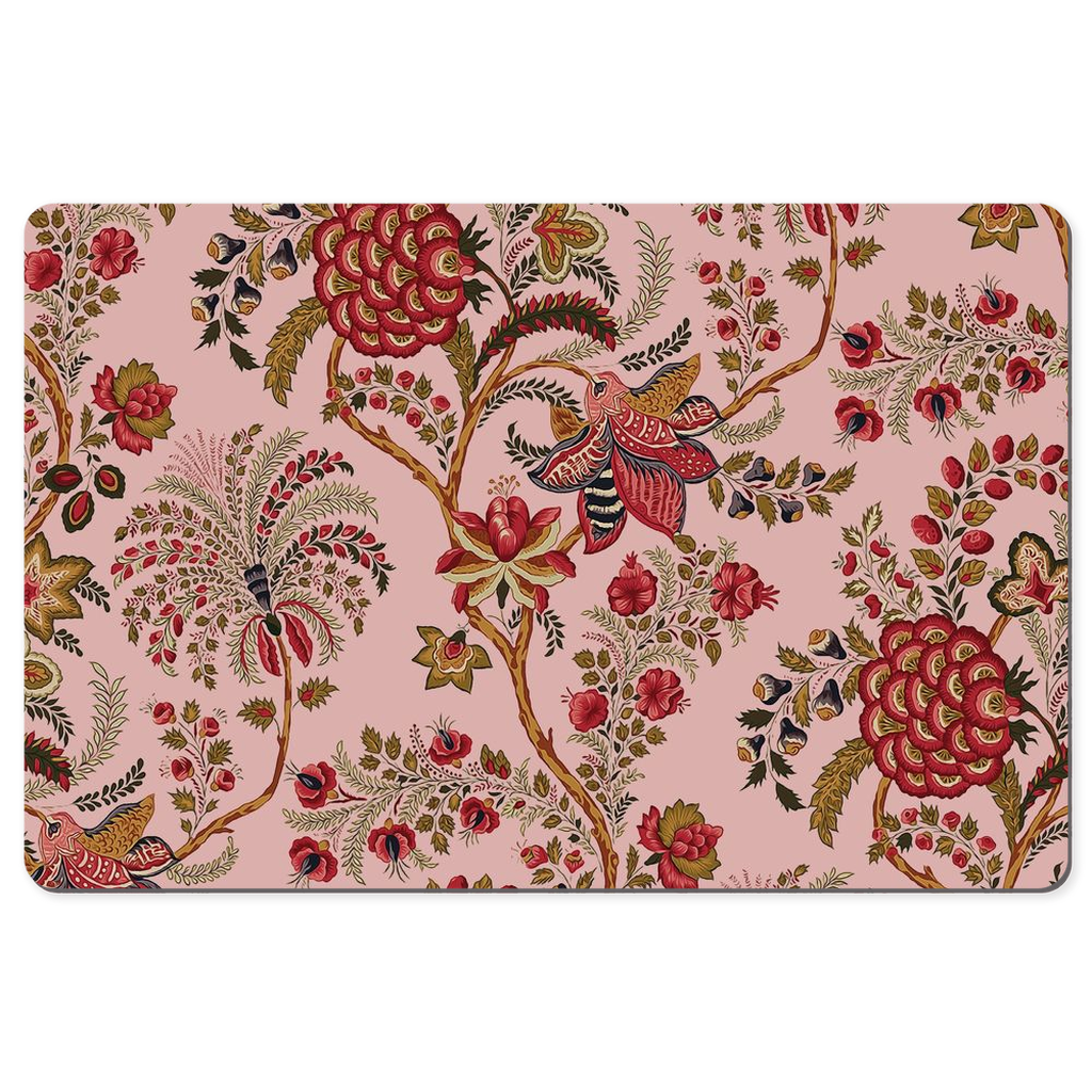 Coromandel Chintz Desk Mat Pink Red Floral