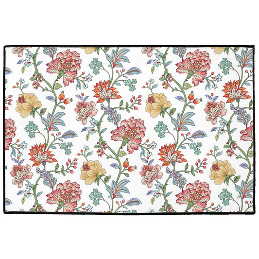 Kerala Chintz Indoor/Outdoor Floor Green Pink Floral