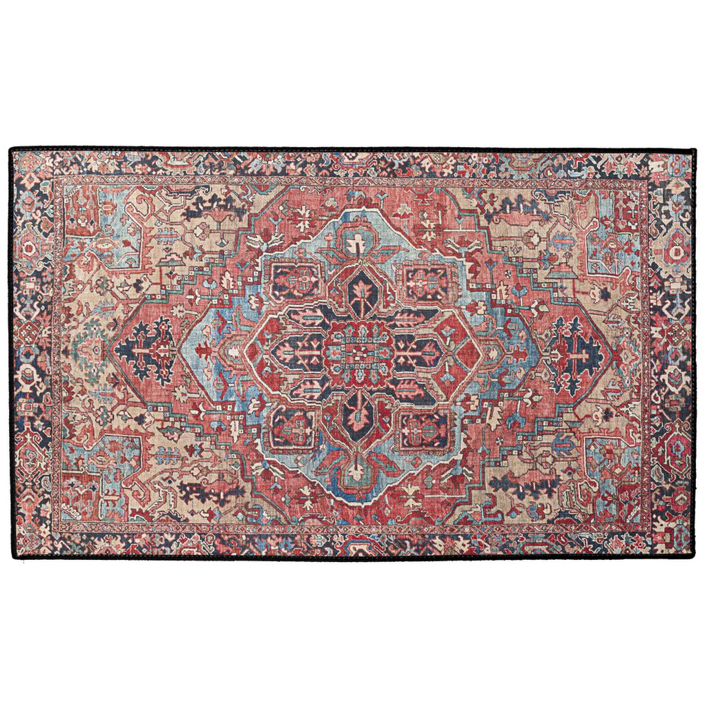 Cyrus Persian Indoor/Outdoor Floor Mat Antique Red Blue