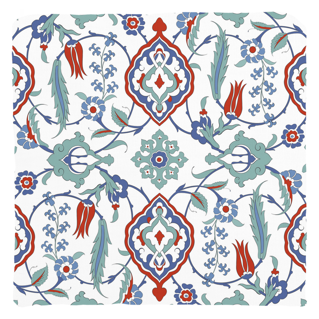 Sara Ottoman Cotton Pillows Blue Mint Red
