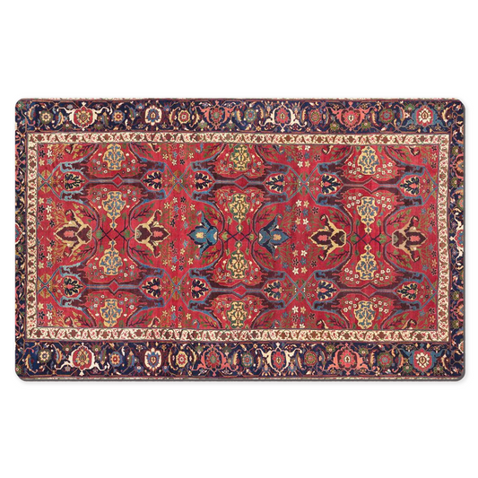 Bijar Persian Desk Mat Antique Burgundy Red