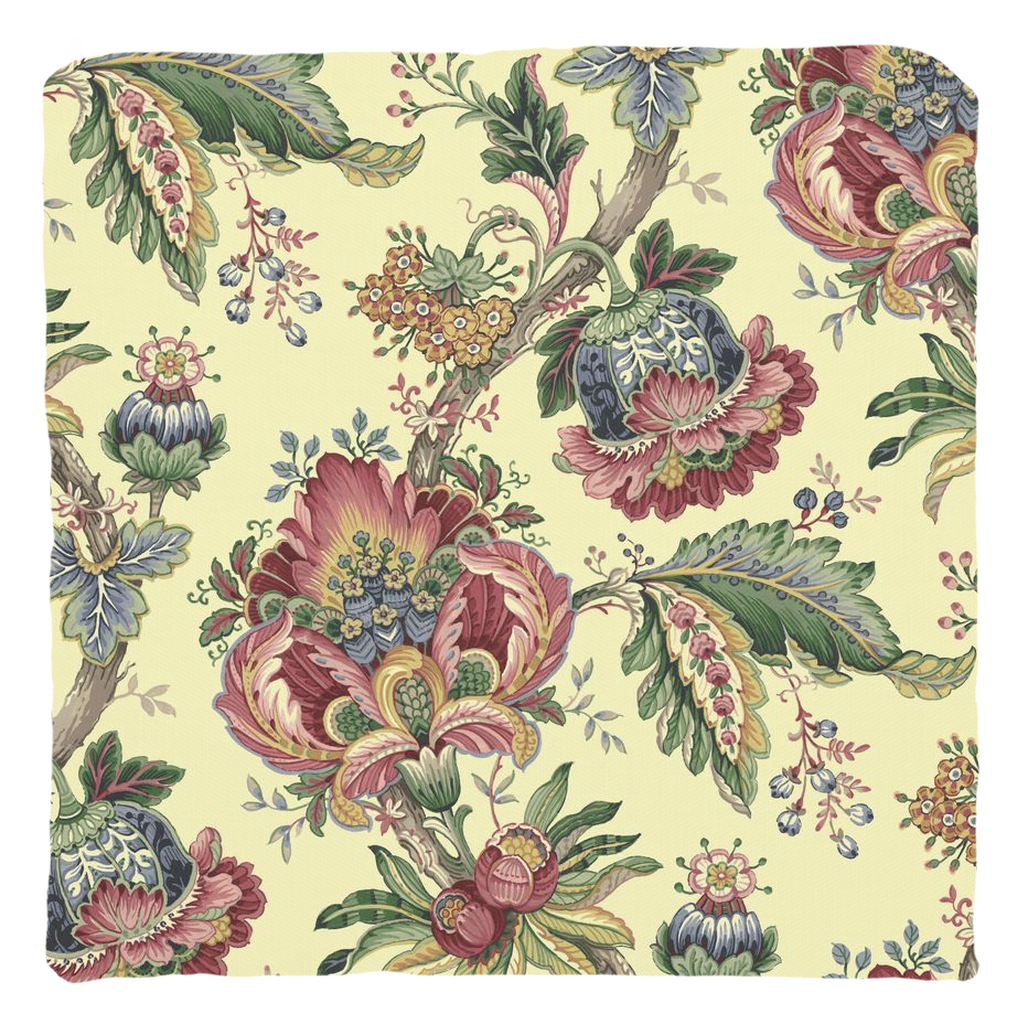 Chintz Cotton Pillows Pink Lemon & Green