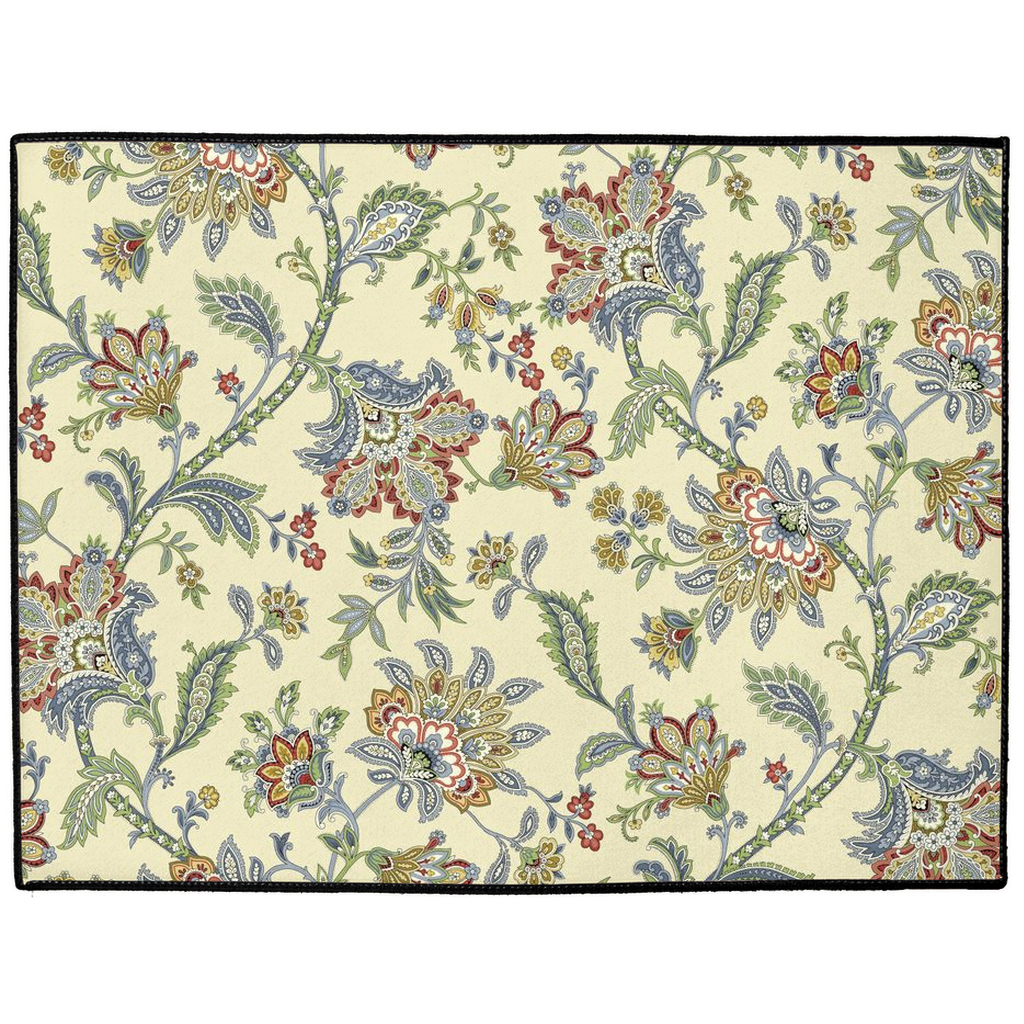 Chawton Chintz Indoor/Outdoor Floor Mat Lemon Green Blue