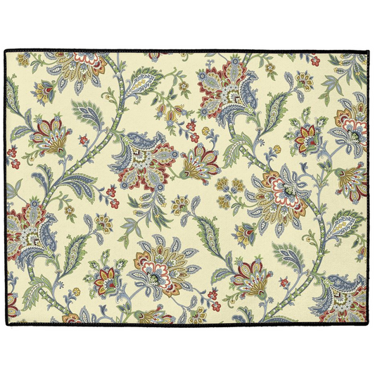 Chawton Chintz Indoor/Outdoor Floor Mat Lemon Green Blue