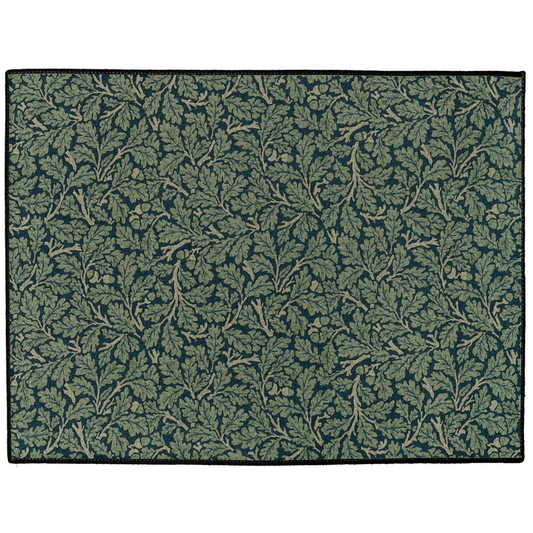 Oak Indoor/Outdoor Floor Mat William Morris Green Teal Slate