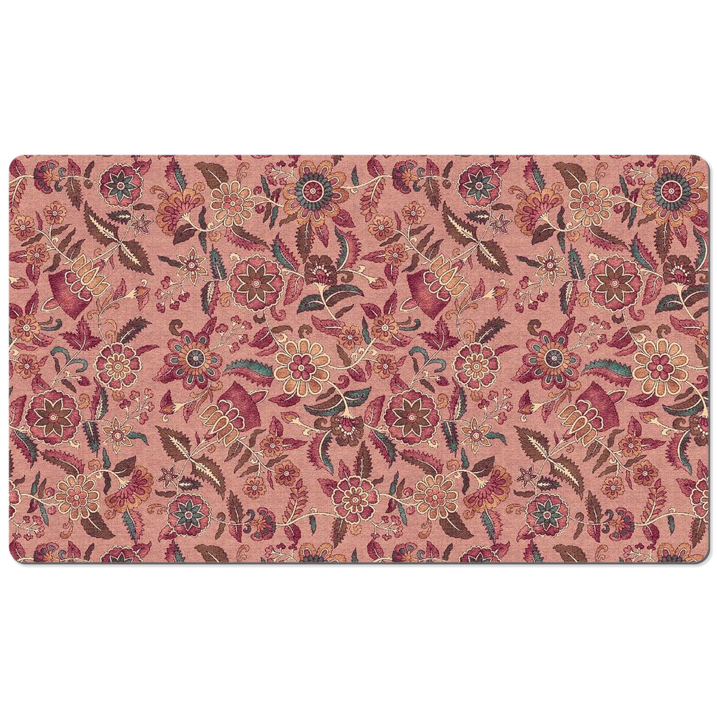 Chatsworth Chintz Desk Mat Dark Rose Pink Floral