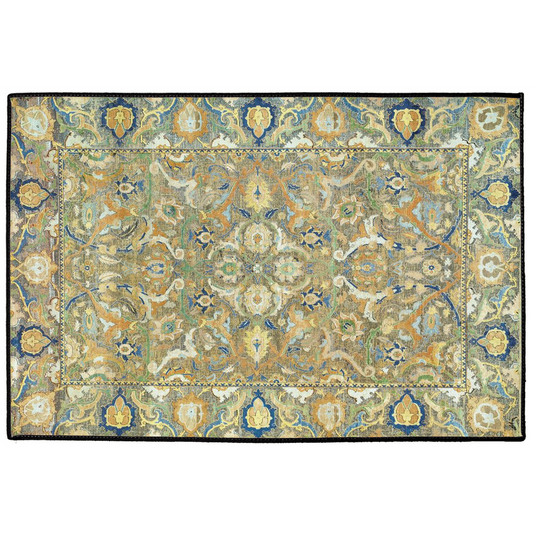 Polonaise Persian Indoor/Outdoor Floor Mat Antique Sage Green