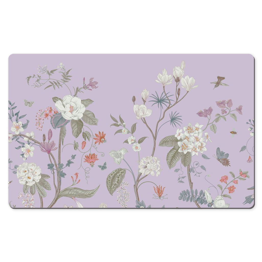 Chinoiserie Desk Mat Lilac Floral Garden