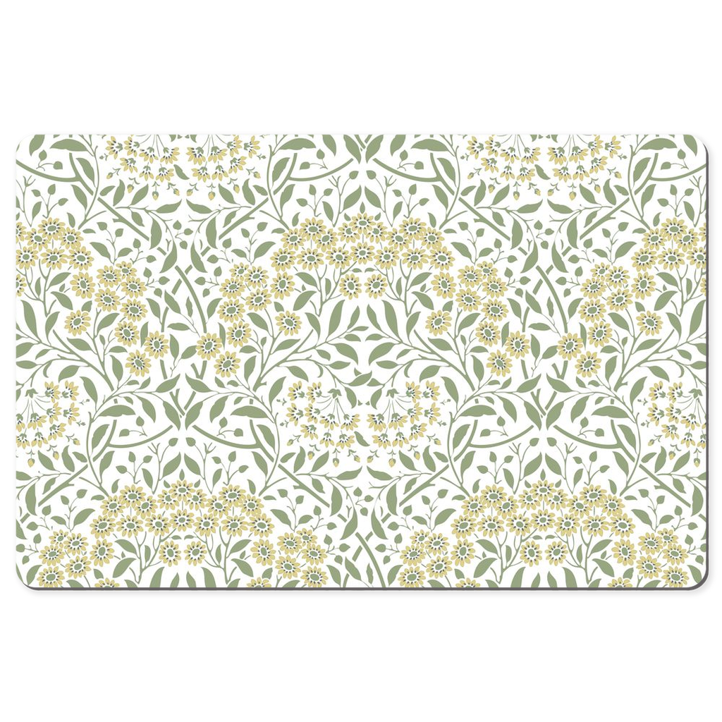 William Morris Desk Mat Wildflower Golden Green