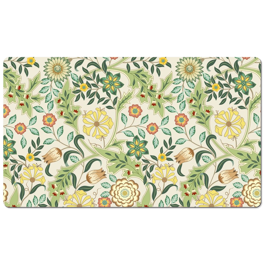 William Morris Desk Mat Wilhelmina Yellow Floral