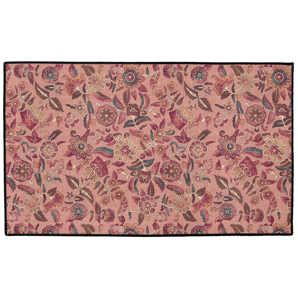 Chatsworth Chintz Indoor/Outdoor Floor Mat Rose Pink Floral