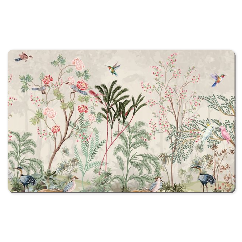 Chinoiserie Desk Mat Magical Peony Blossom Garden