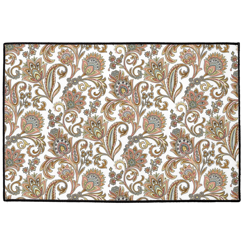 Madurai Chintz Indoor/Outdoor Floor Mat Rose Gold Pink