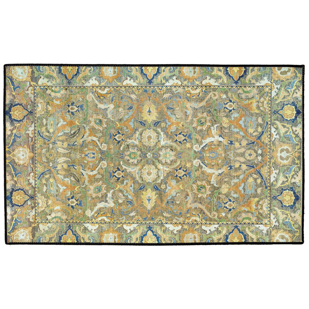 Polonaise Persian Indoor/Outdoor Floor Mat Antique Sage Green