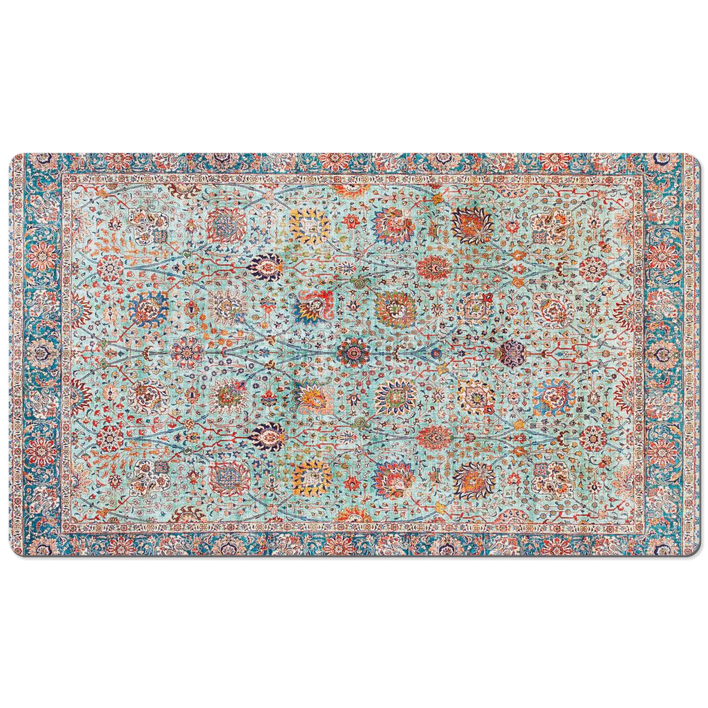 Zahra Persian Desk Mat Antique Aqua Blue