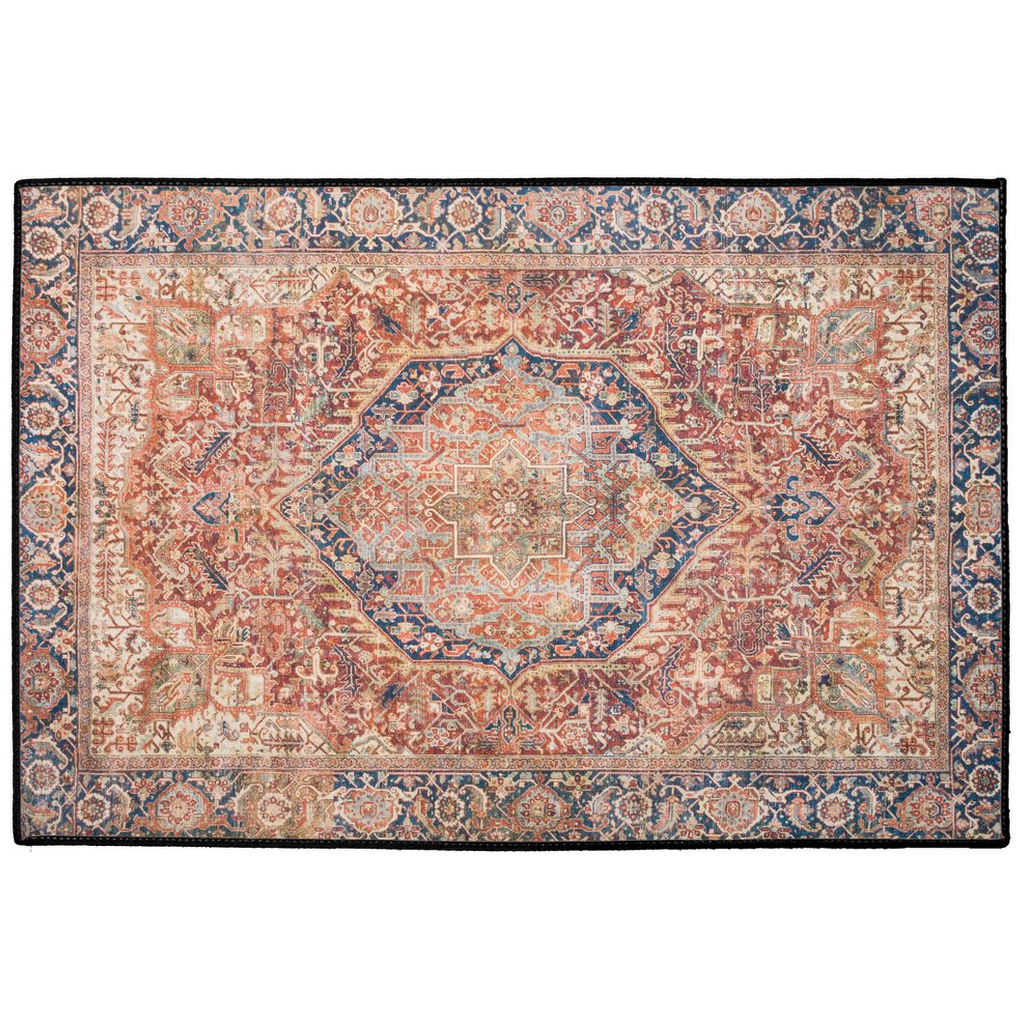 Amasya Persian Indoor/Outdoor Floor Mat Antique Terracotta Spice