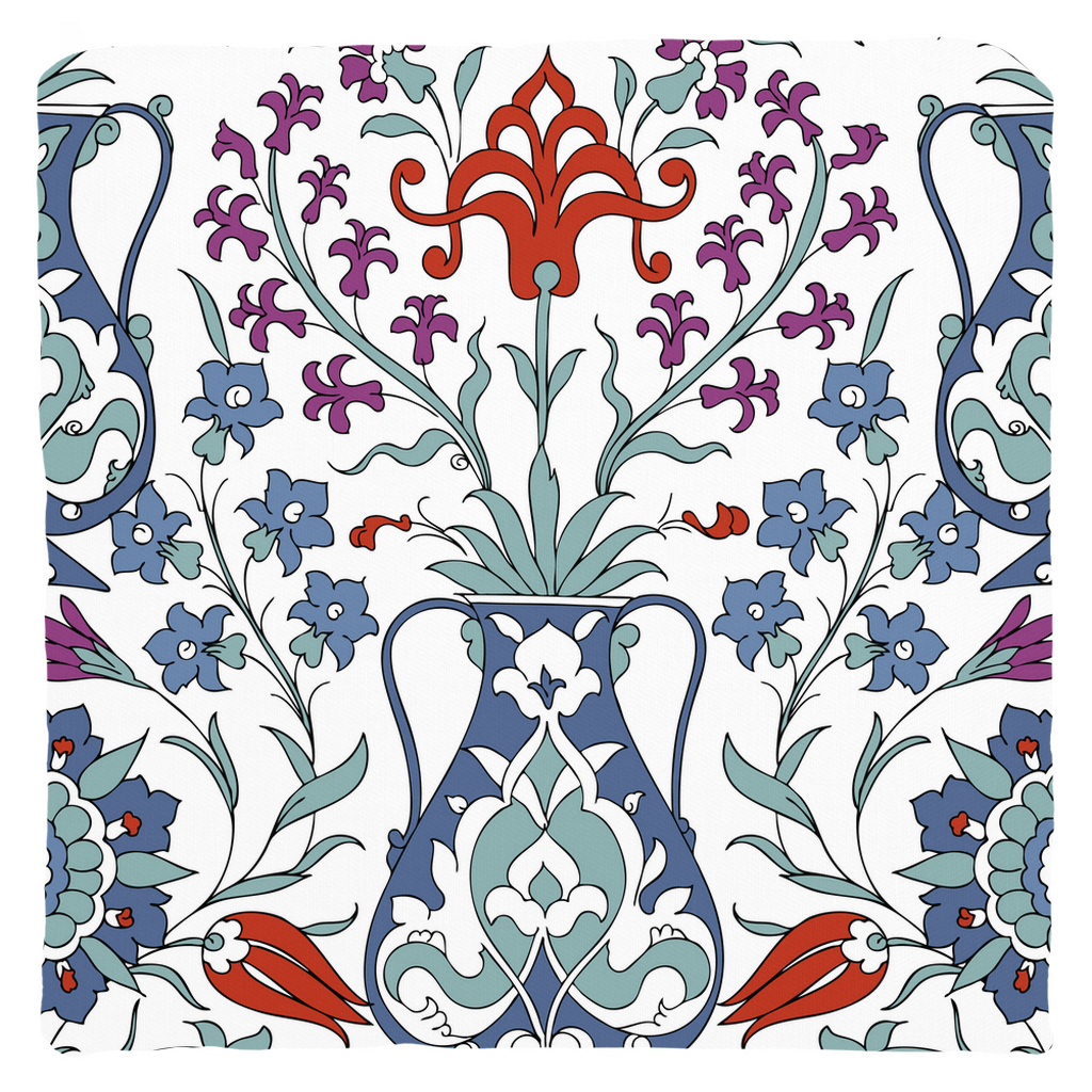 Topkapi Ottoman Cotton Pillows Blue Lilac Red