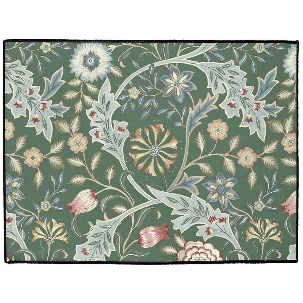 Wilhelmina Indoor/Outdoor Floor Mat William Morris Orkney Green