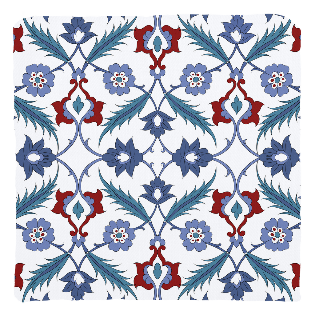 Ankara Ottoman Cotton Pillows Blue Lilac Red