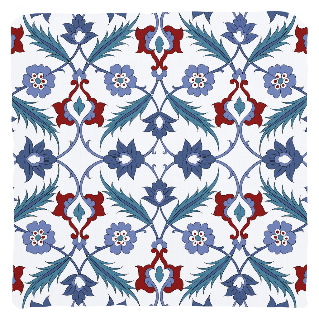 Ankara Ottoman Cotton Pillows Blue Lilac Red