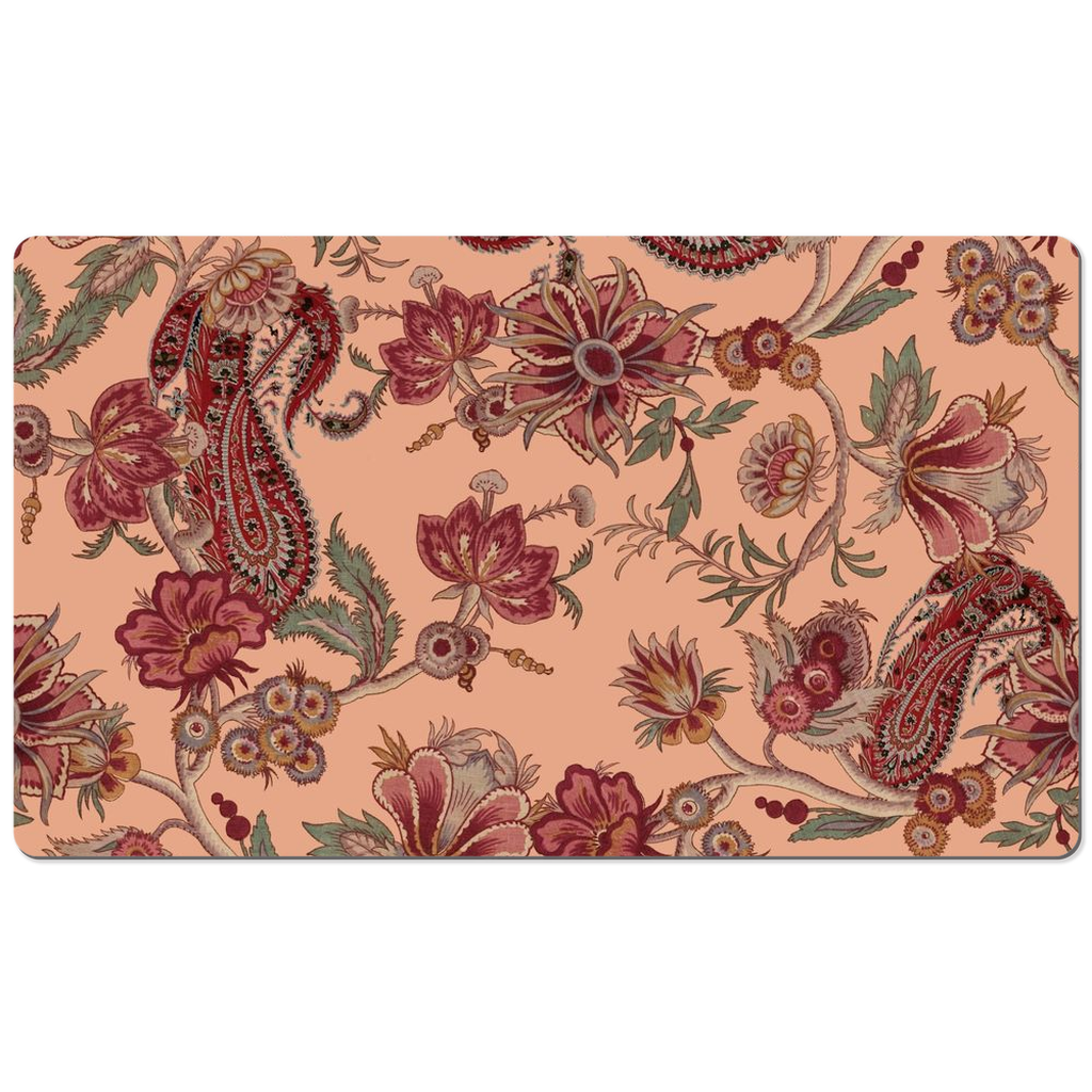 Wrotham Chintz Desk Mat Pink Red Floral