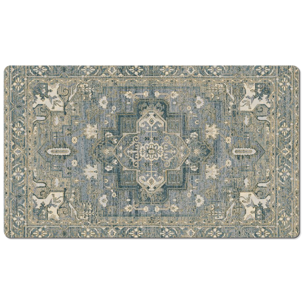 Mahsa Persian Desk Mat Grey Cream