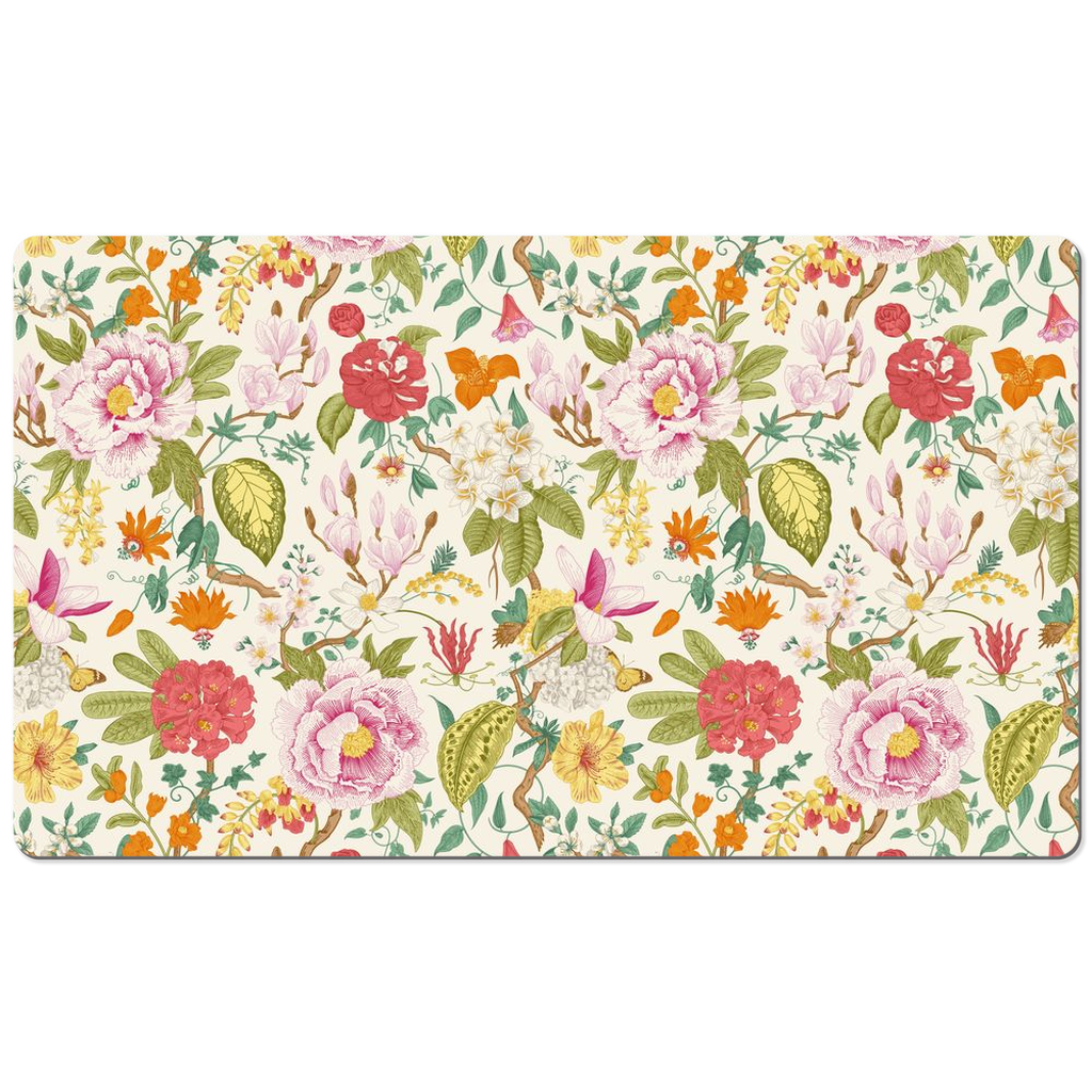 Summer Floral Desk Mat Cottage Garden Flowers