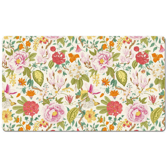 Summer Floral Desk Mat Cottage Garden Flowers