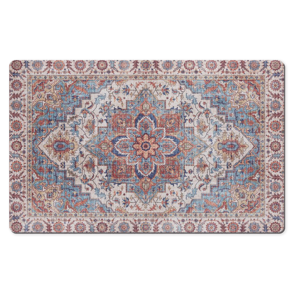 Arya Persian Desk Mat Antique Blue Red