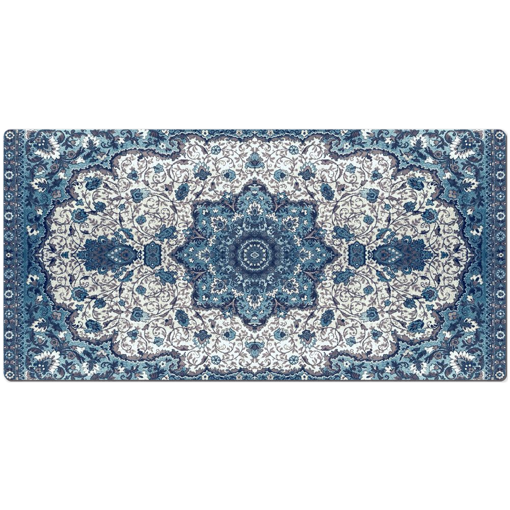 Artemesia Persian Desk Mat Antique Blue Cream