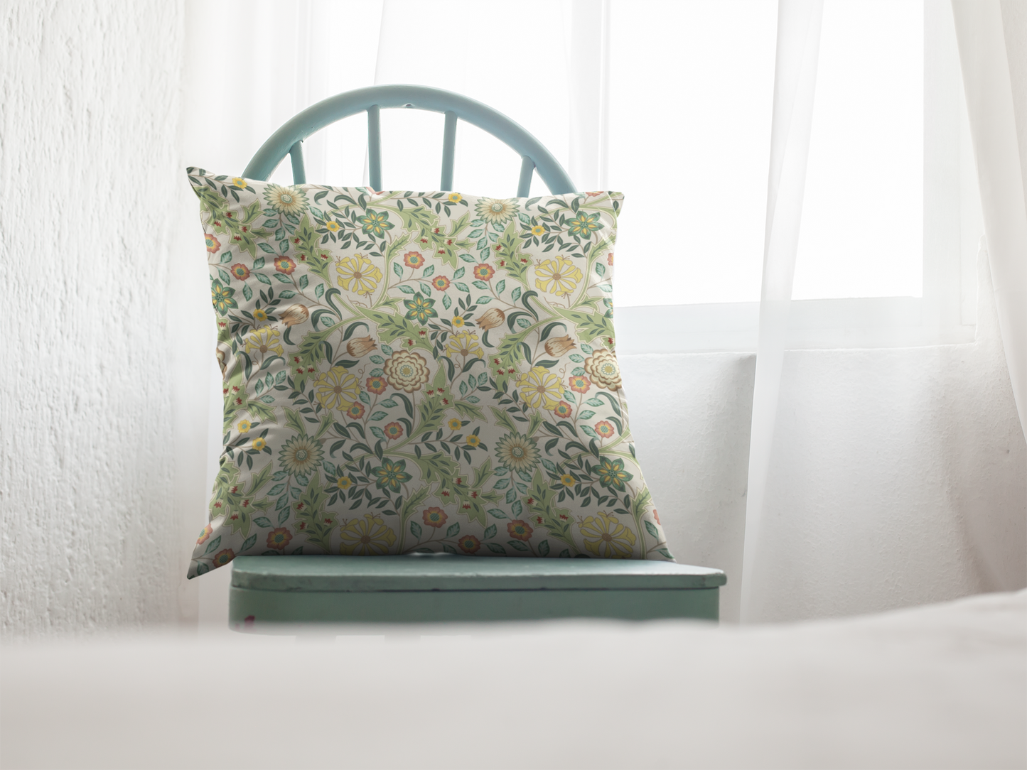 William Morris Cotton Pillows Yellow Wilhelmina