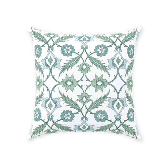Esma Ottoman Cotton Pillows Sage Green