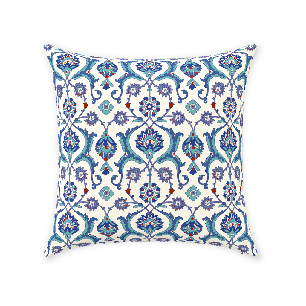 Antalya Ottoman Cotton Pillows Blue Lilac