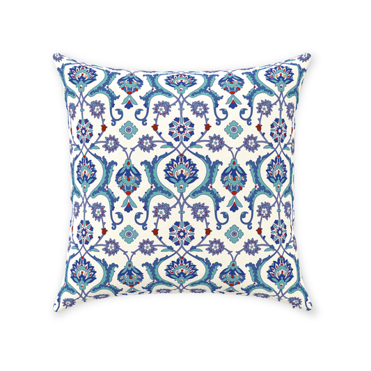 Antalya Ottoman Cotton Pillows Blue Lilac