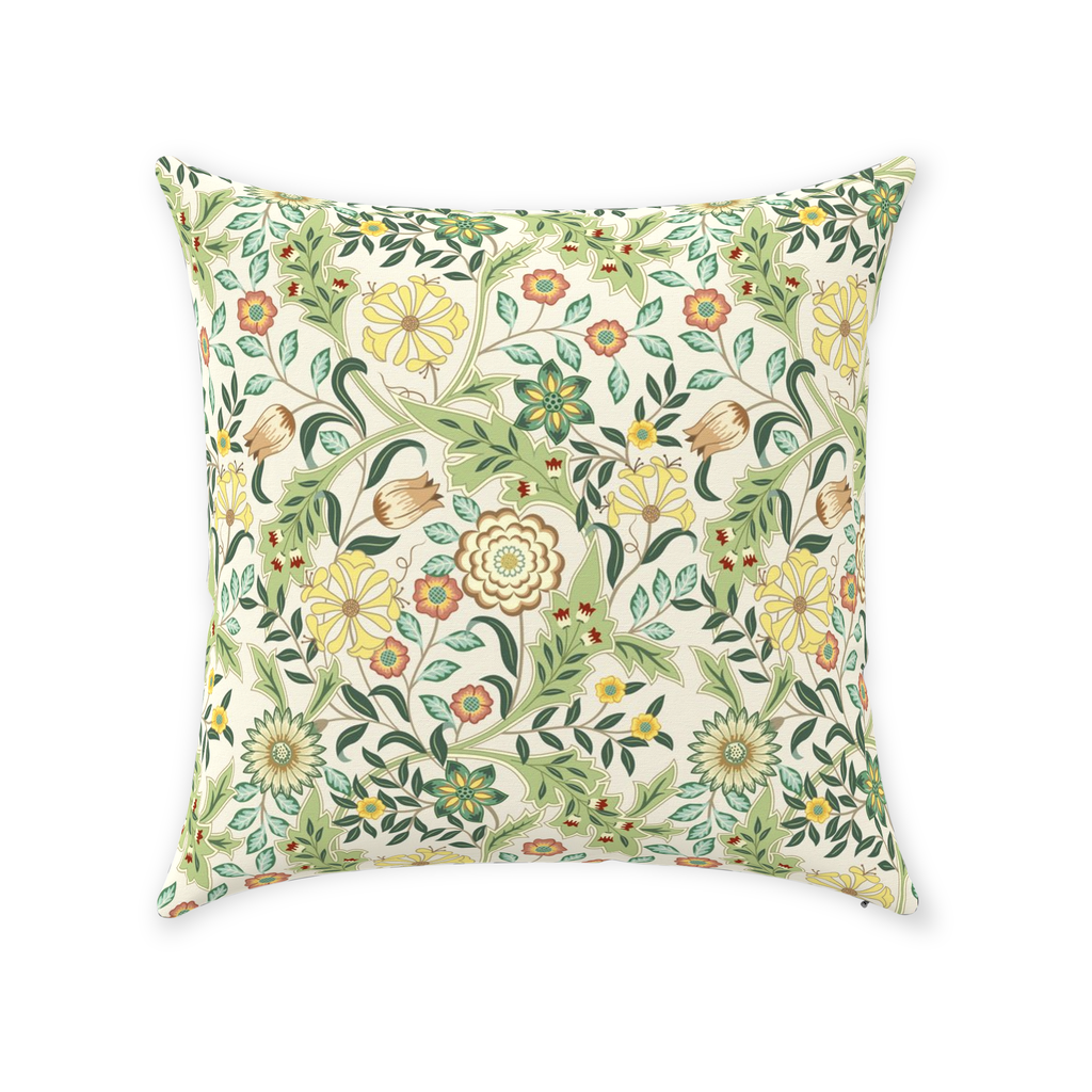 William Morris Cotton Pillows Yellow Wilhelmina