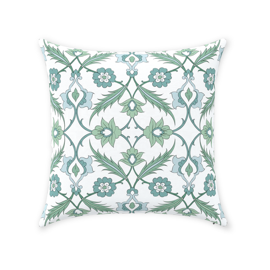 Esma Ottoman Cotton Pillows Sage Green